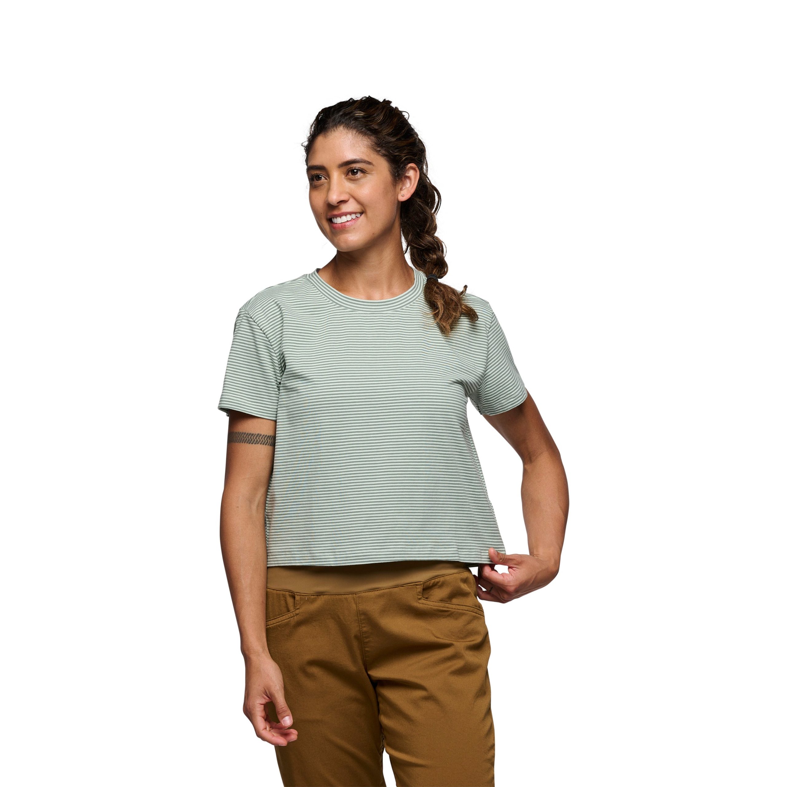 Women's BD Stripe Crop Short Sleeve Tee - Image 4