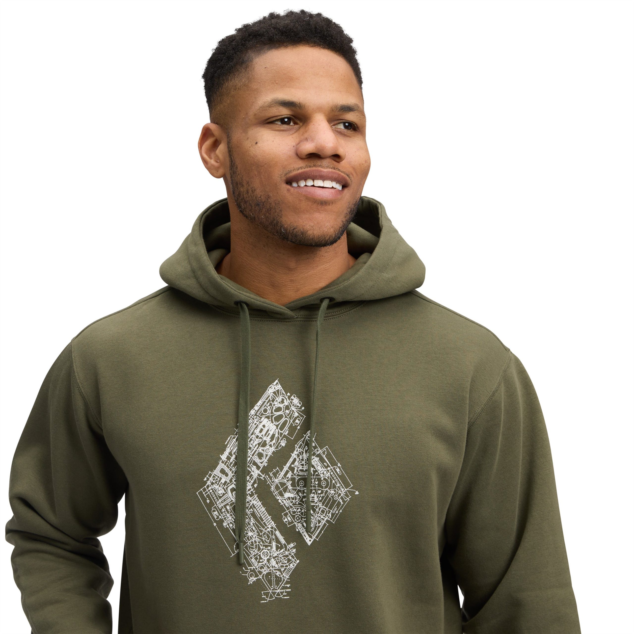 Men's Engineered Diamond Pullover Hoody - Image 10